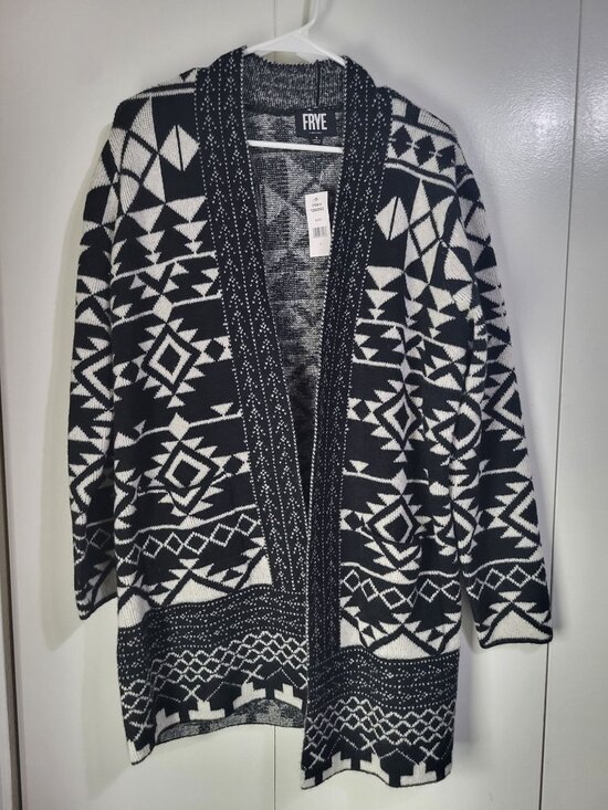 Frye Sweaters - FRYE Women's SM Aztec Geometric Pattern Open Front Cardigan Sweater NWT Western